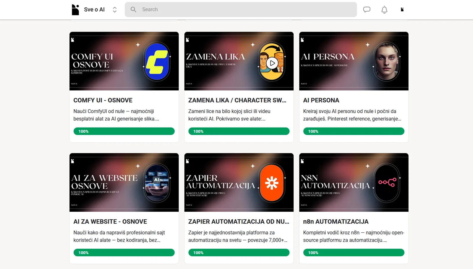 Skool classroom: kursevi za ComfyUI, AI personu i automatizacije