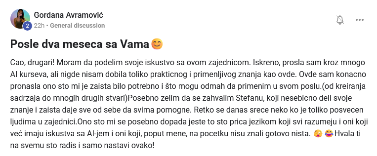 Gordana: nigde nisam dobila toliko praktičnog znanja koje odmah primenim u poslu